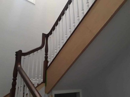 Modern Wood Handrails with Balusters