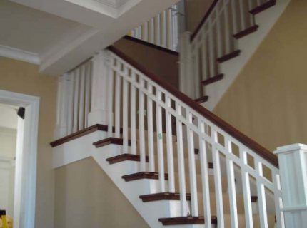 Modern Wood Handrails with Balusters